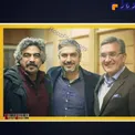 عکس یادگاری بازیگران با مربی پر حاشیه فوتبال