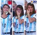 اشک ها و حسرت همسر لیونل مسی در میان تماشاگران+عکس