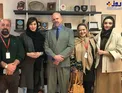 تیپ متفاوت بهاره رهنما و دیگر بازیگران در کنار نماینده سازمان ملل+عکس