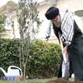 عکس/ کاشت نهال توسط رهبر انقلاب در روز درختکاری