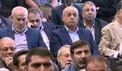 تصویری از علی لاریجانی در مراسم تشییع شهیدان خدمت