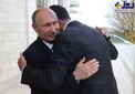 بشار اسد در آغوش پوتین/عکس
