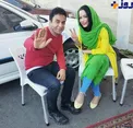 مانتو و شلوار عجیب و غریب خانم بازیگر کنار مجری مشهور + عکس