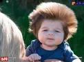 کودکی به خاطر موهایش معروف شده است/ عکس