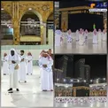 اقامه نماز مقابل کعبه با رعایت فاصله اجتماعی+عکس