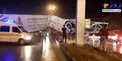 سقوط پل هوایی بر روی خودرو در جاده/عکس