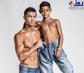 ژست جالب و عجیب رونالدو و پسرش+عکس