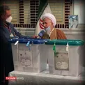 عکس/ آیت الله جوادی آملی رای خود را به صندوق انداخت