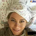 ژست عجیب خانم بازیگر با چادر نماز گل گلی+عکس