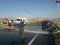 تصادف مرگبار اتوبوس و تیبا در جاده مرند +عکس