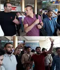 یحیی گل محمدی و مهدی رحمتی در فرودگاه مشهد/عکس