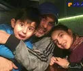 پیمان معادی و دختر و پسرش/عکس