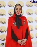 کت زیبا و خوش رنگ خانم بازیگر در یک جشنواره + عکس