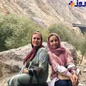 سیگار و فندک در دست خانم بازیگر در کوهنوردی+عکس