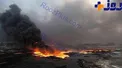 به آتش کشیدن چاه‌های نفت عراق از سوی تروریست‌های داعش، قیاره+عکس