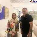 عکس یادگاری فریبا نادری با اسطوره فوتبال ایران
