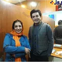 مجری پر حاشیه تلویزیون در کنار بازیگر قدیمی+ عکس