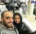سلفی جالب زن و شوهر بازیگر در فرودگاه