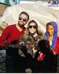 محسن افشانی و همسرش در میان زلزله زدگان سرپل ذهاب/عکس