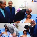 عكس/عيادت اعضای كميسيون امنيت ملی از سرباز مجروح در حادثه تروريستی سيستان و بلوچستان