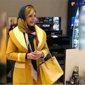 لباس بسیار خاص خانم بازیگر با رنگی متفاوت + عکس