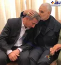 عکس/ بوسه سپهبد سلیمانی بر پیشانی جانشین ابومهدی المهندس