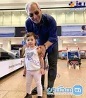مهران مدیری و دختر طرفدار در فرودگاه/عکس