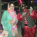 عکس دیده نشده خانم بازیگر مشهور با حاجی فیروز