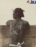 عکس/ مرد ژاپنی با خالکوبی ایرِزومی در سال 1875 میلادی