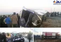 نخستين تصاویر از حادثه واژگونی اتوبوس راهیان نور