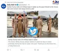 عکس یادگاری دختر ترامپ با سربازان زن در پایگاه قطر