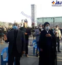 عکس/ حضور رئیسی در جمع عزاداران امام صادق (ع) در میدان امام حسین