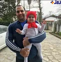 جدیدترین عکس قهرمان وزنه برداری و دخترش