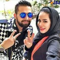 عینک عجیب آقای بازیگر برای عکس با هنرپیشه خانم + عکس