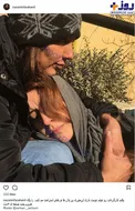 عکس لورفته خانم بازیگر در بغل کارگردان فیلمش