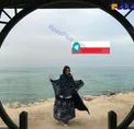 لباس و ژست عجیب خانم بازیگر کنار دریا + عکس