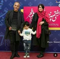 حمیدرضا آذرنگ در کنار همسر و فرزندش+عکس