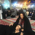 خوابیدن بازیگر زن مشهور در حرم امام رضا(ع) +عکس