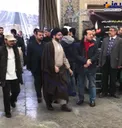 فرزند رهبر انقلاب در مراسم بزرگداشت آیت‌الله هاشمی‌شاهرودی/عکس