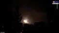 تصویری از لحظه انهدام موشک آمریکایی در آسمان دمشق