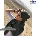 پوشش متفاوت بازیگر زن تلویزیون در کویر+عکس