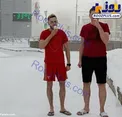 کار عجیب دو مرد در سرمای شدید روسیه! +عکس