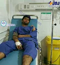 عکس/ یکی از مجروحان حادثه تروریستی امروز در نیکشهر