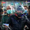سردار فدوی در راهپیمایی موتوری ۲۲ بهمن تهران/عکس