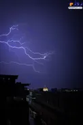 رعد و برق در آسمان نجف اشرف+عکس