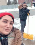 روناک یونسی و همسرش در برف+عکس