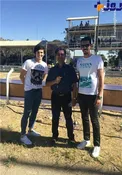 سردار آزمون و فرهاد قائمی در پیست اسبدوانی +عکس