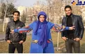 خانم بازیگر درکنار بازیکنان پرسپولیس و استقلال