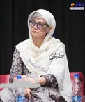 خانم بازیگر با موهایی کوتاه و سفید+عکس