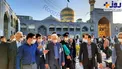 حضور وزیر بهداشت و هیات همراه در حرم مطهر رضوی+عکس